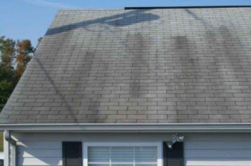 roof discoloration due to heat damage