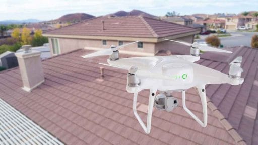 roof inspection using a drone.